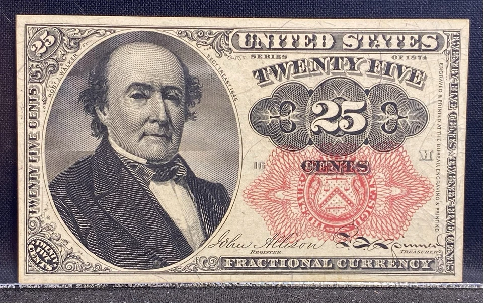 1875 FR# 1308 Fractional Currency 25 Cents 25c Note Fifth Issue Civil War PMG 63 - Image 3 of 4