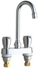 Chicago Faucets 895-E35-665ABCP 1.5GPM Metering Sink Faucet Double Handle