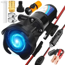 Macerator Pump for RV, 12V 12GPM RV Macerator with Quick-Release, Sewage Pump...