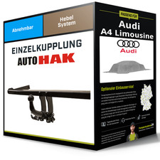 Abnehmbare Anhängerkupplung für AUDI A4 Limousine 94- Typ 8D/B5 Auto Hak NEU