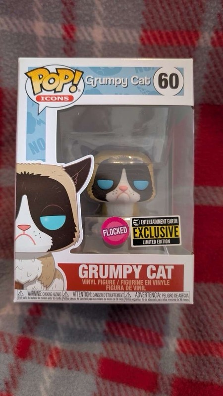 Funko POP Vinyl - Icons - Grumpy Cat - #60 - Flocked EE Exclusive