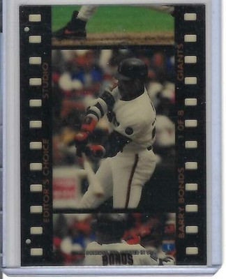 Barry Bonds 1994 Donruss Studio EDITOR'S CHOICE Film Acetate Card #1 of 8