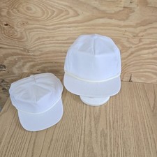 Vintage Nissin Blank Trucker Hat w Adjustable Snapback White NOS 1 Per