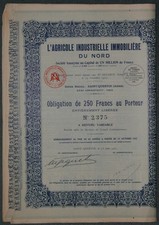 Lot  3 X L'Agricole Industrielle Immobiliere du Nord 1923