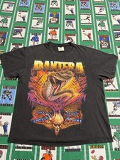 Pantera European Tour 1998 Black T-Shirt Snake Graphic (Winterland Tag)