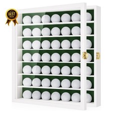 Golf Ball Display Case Holds 49 Balls Wall Mount Storage Organizer