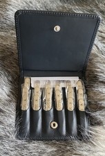  NWT BROOKS BROTHERS Collar Stays W/ Napa Leather Case