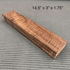 CW622 Curly Claro Walnut Billet Block Carving Craft Knife Handle Game Call
