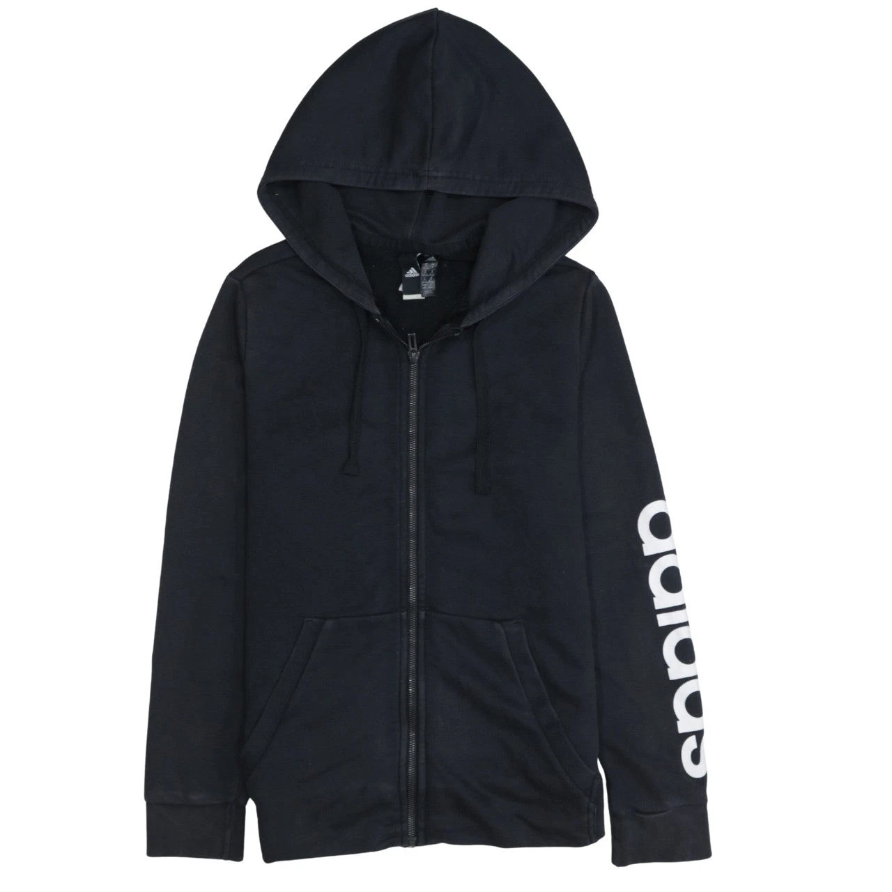 Womens UK Size M adidas Black Full Zip Hoodie