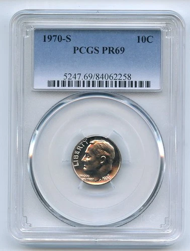 1970-S Roosevelt Dime Proof — photo from the most recent tracked eBay sale