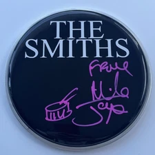 SIGNED MIKE JOYCE THE SMITHS 8” DRUM HEAD RARE AUTHENTIC THIS CHARMING MAN