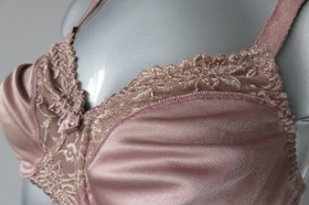 TRIUMPH LINGERIE LADYFORM SOFT BLUSH LACE UNDERWIRED NON PADDED BRA GB 34D 75D