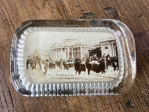 1907 Worlds Fair paperweight Jamestown Exposition Norfolk Naval Station Virginia