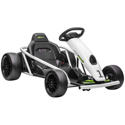 Aosom 24V 8.1 MPH Electric Go Kart with Music, Horn Honking, Slow Start