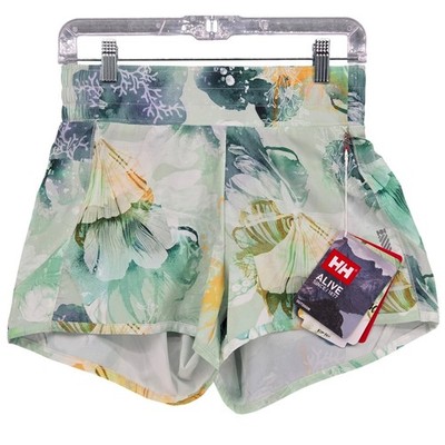 Helly Hansen NEW Women Small Tech Trail Print Shorts Jade Esra Running Floral