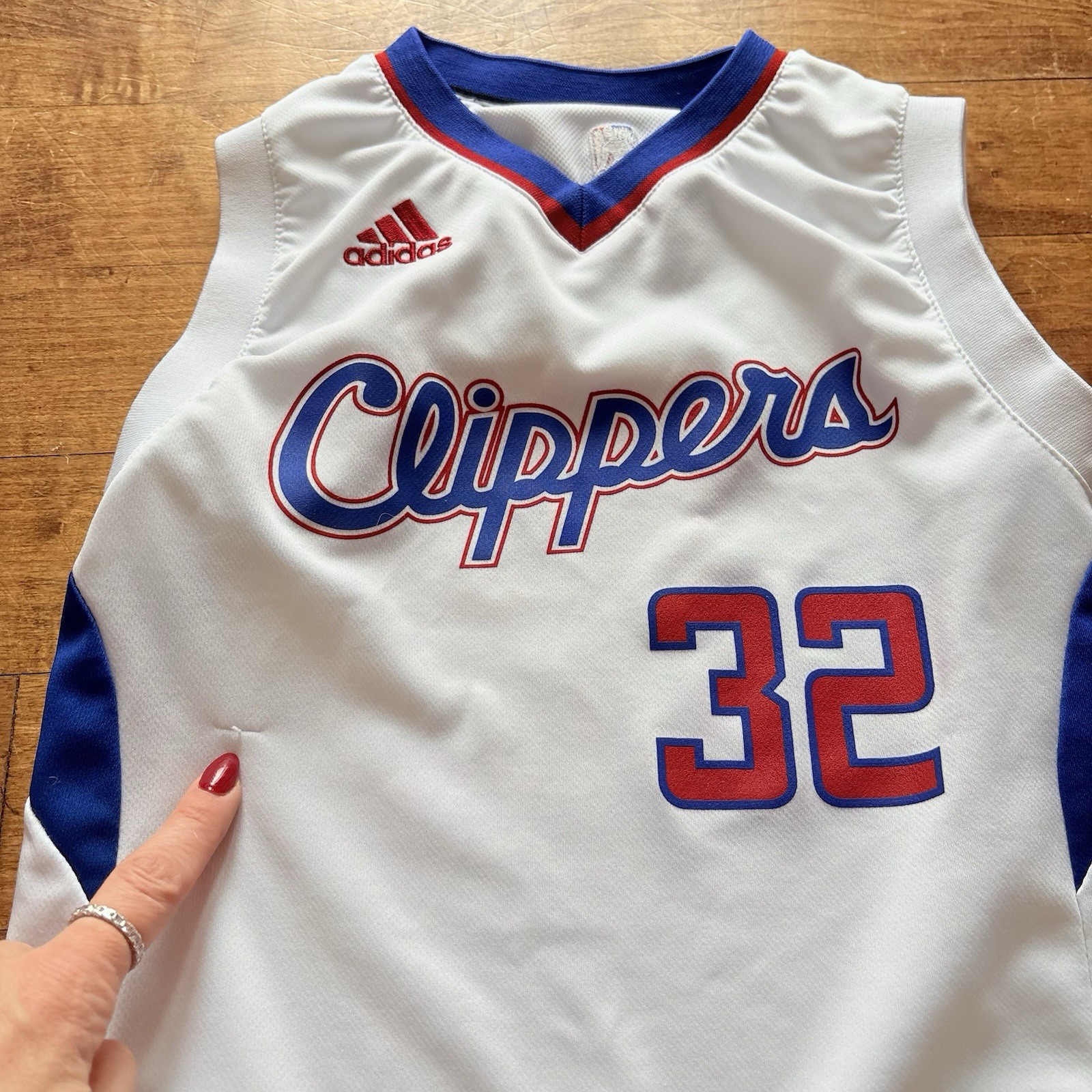 Adidas Blake Griffin #32 Los Angeles Clippers Lob City White Jersey Youth Small thumbnail 4