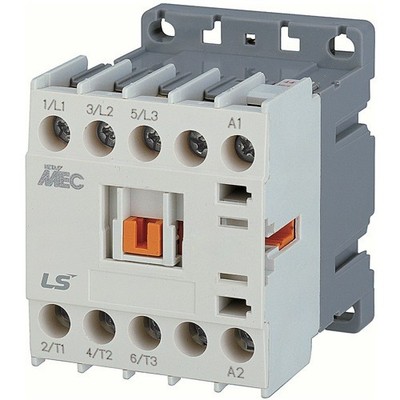LS Electric GMD-6M-10-12, Mini Contactor, 6A, 3 Pole, 1 N.O. Aux., 12VDC Co
