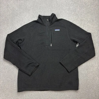 Pull homme Patagonia polaire adulte petit noir meilleur quart fermeture éclai... - Photo 1/4
