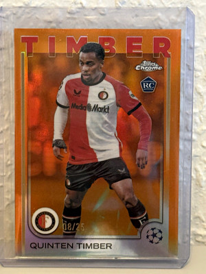 Topps Chrome 2024-25 Quinten Timber RC Feyenoord Karte #43 18/25 UCL