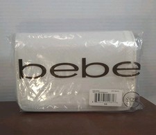 NWT Bebe Taffy Crossbody Purse Off White Color Gold Chain Strap E02-4562