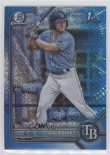 2022 Bowman Chrome Prospects Mega Box Blue Mojo Refractor 144/150 Dru Baker 12e2