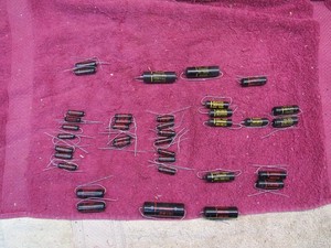 LOT Sprague Black Beauty Capacitors .0068 .1 .003 .001 .25 mfd 600v 1000v 1600v