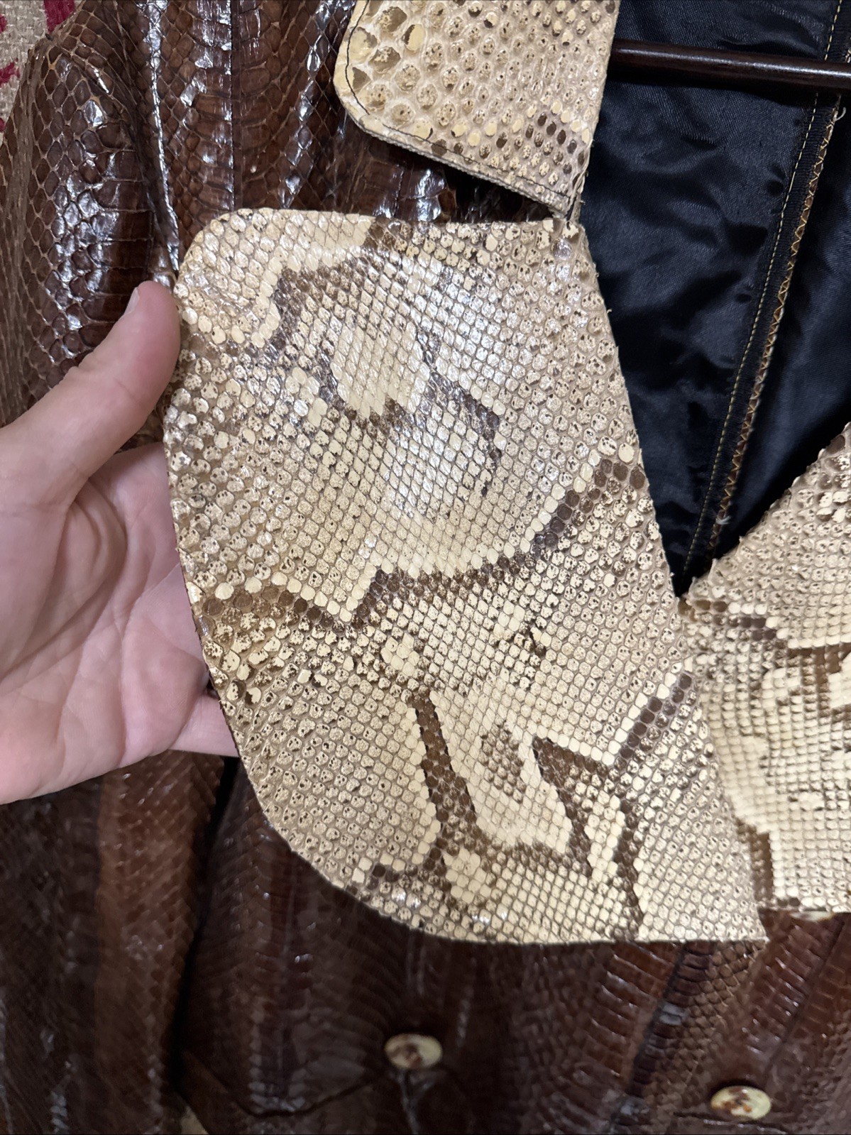 VINTAGE Python Trench Coat - image 3