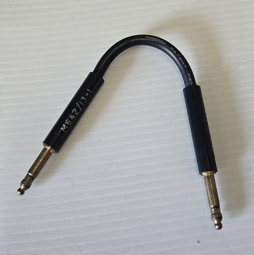 Mogami Low Noise Switchcraft M642 / 13-1 Black Bantam TT Patch Cable 6"