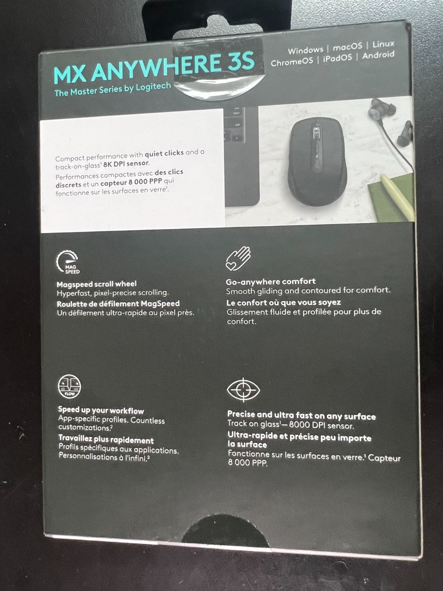 Logitech MX ANYWHERE 3S 新品未開封 Logitech MX ANYWHERE 3S Wireless Mouse - Black for sale