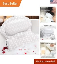 Luxury Ergonomic Bath Pillow - 3D Mesh Support for Ultimate Relaxation 18"x18"