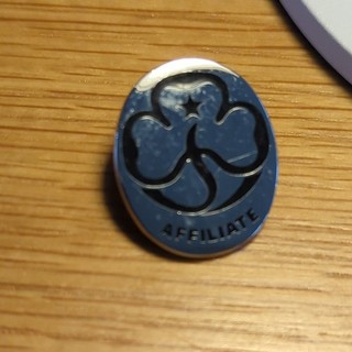 GirlGuiding Affiliate members metal badge Girl Guides