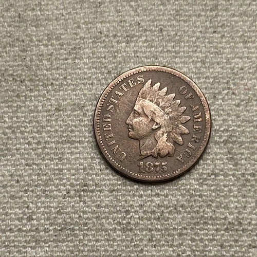 1875 Indian Head Cent Good G Coin ZM