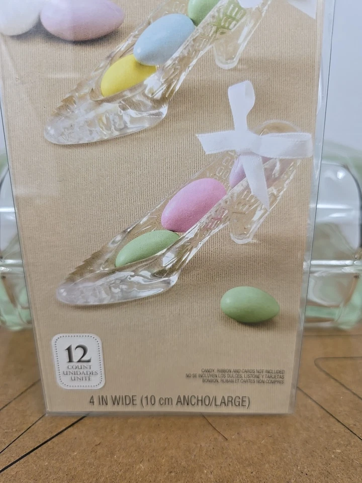 Wilton Zapatilla Transparente Fiesta Favor Contenedor (12 Ct.) Boda Princesa Cumpleaños Foto 4 de 4