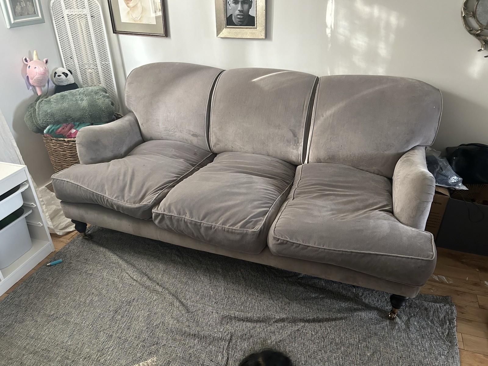 grey sofa workshop three seater