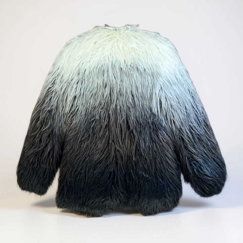 Abrigo de piel sintética Bebe de colección para mujer XS gris blanco ombre chaqueta peluda Y2K Glam Mob Wif Foto 3 de 4