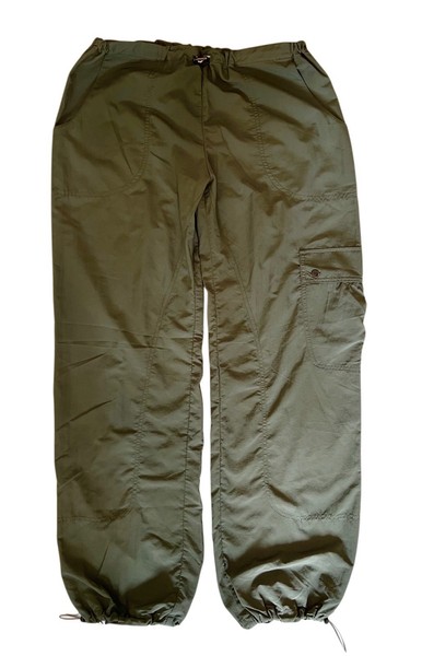 Peachy Den Parachute Cargo Trousers Size S Khaki Green Y2K Utility Gorpcore