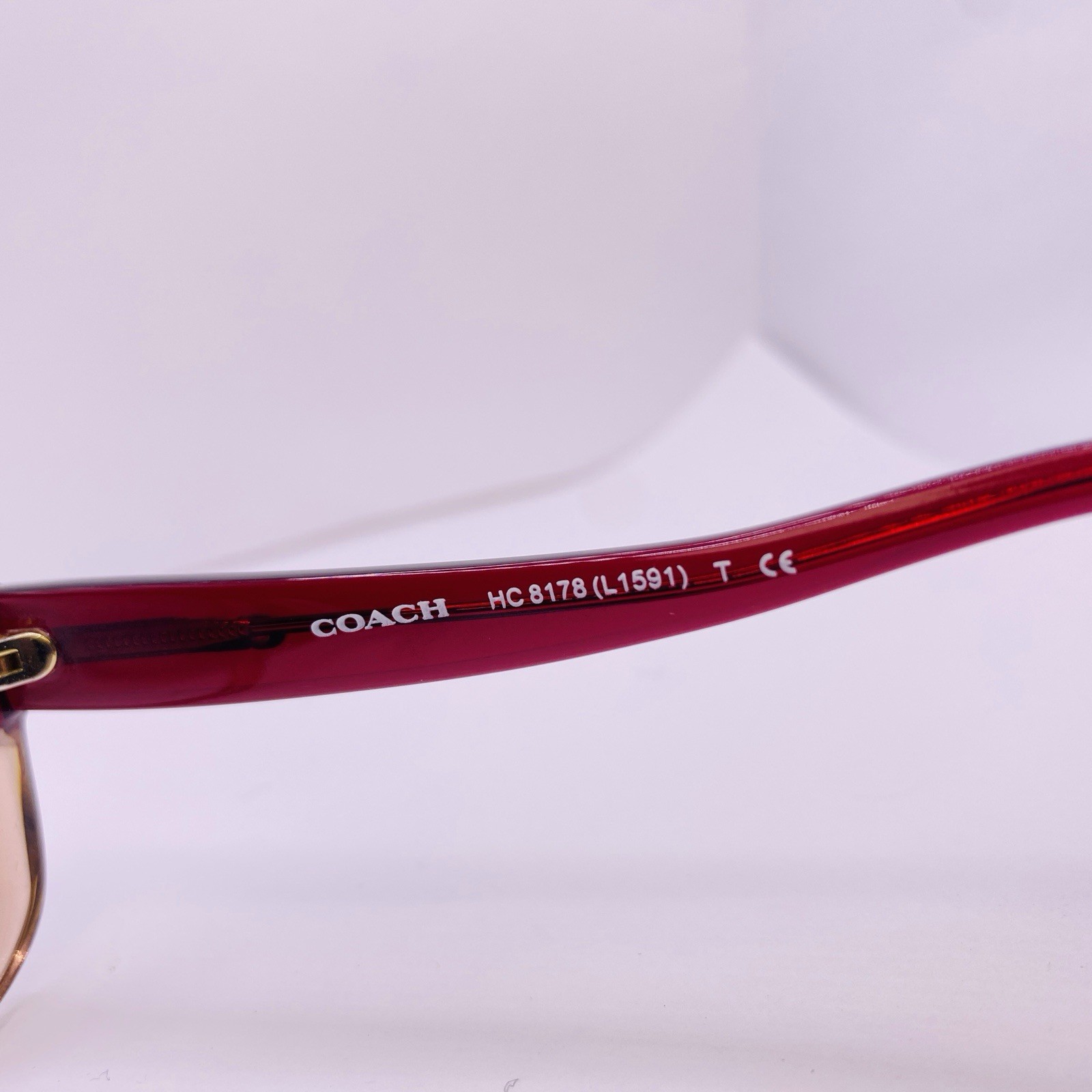 Coach Sunglasses Eyeglasses HC 8178 548487 Red Sand Gradient 57 [] 17 140 Red thumbnail 5