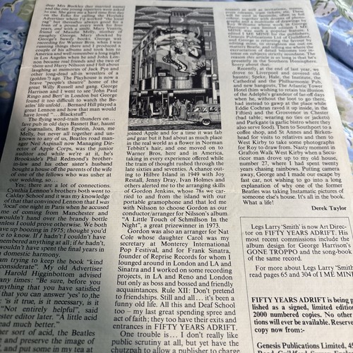 50 years Adrift by Derek Taylor & George Harrison promo materials-Genesis pub. - Foto 18 di 22
