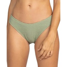ROXY ESSAQUIRA MODERATE HIGH LEG BIKINI BOTTOM COLOR GREEN SIZE XL NEW