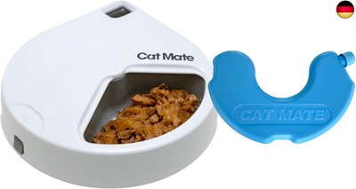 Cat Mate C300 Automatischer Tierfutterautomat mit 3 Näpfen und digitalem Timer, 