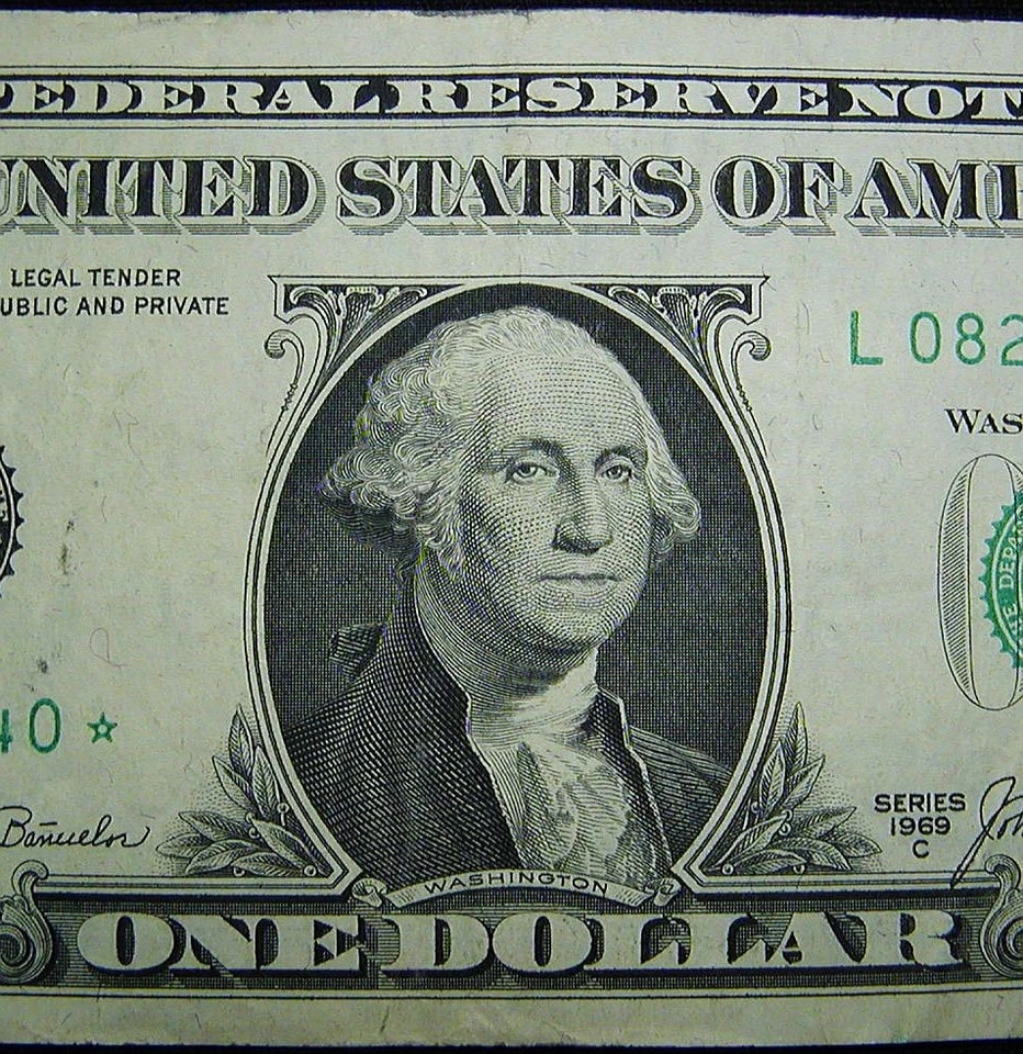 UNITED STATES Series 1969 C One Dollar $1 FRN SAN FRANCISCO "STAR"  Note LOOK - Image 4 of 4