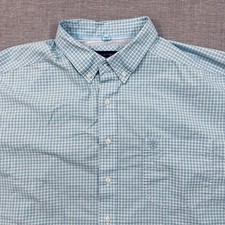 Ariat Pro Series Shirt Mens 2XL Light Blue Plaid Button Down Long Sleeve Western