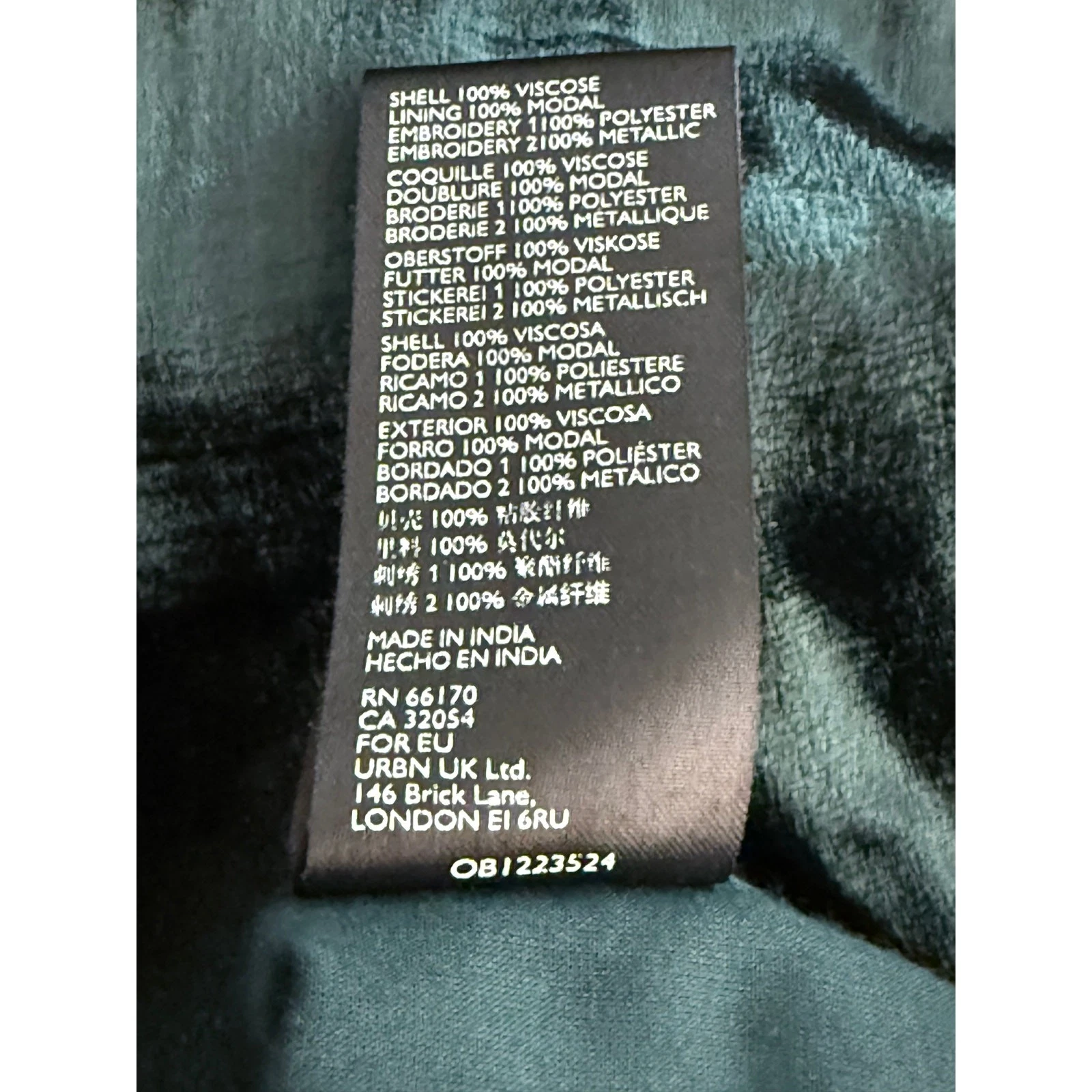 NUOVO abito Anthropologie verde celine ricamato velluto floreale tubino taglia 10 $198