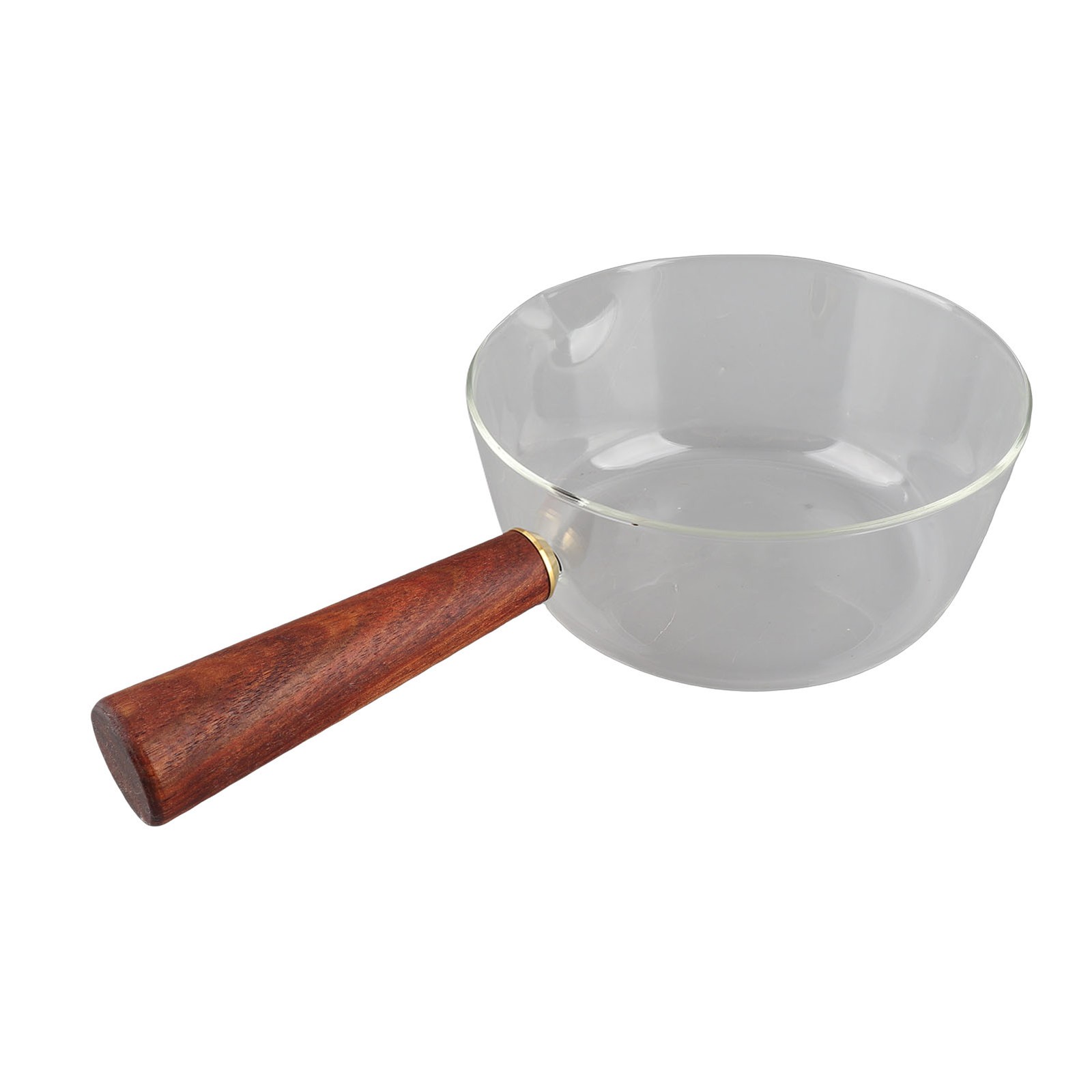 Glass Milk Pot With Wooden Handle Perfect For Cooking Noodles Recommended