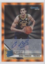 2019-20 Donruss Rated Rookie Holo Orange Laser Signatures Goga Bitadze Auto 1u6