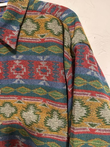 Pendleton Pure Virgin Wool Made In USA Southwestern Aztec Men Shirt Size XL - Picture 5 of 10