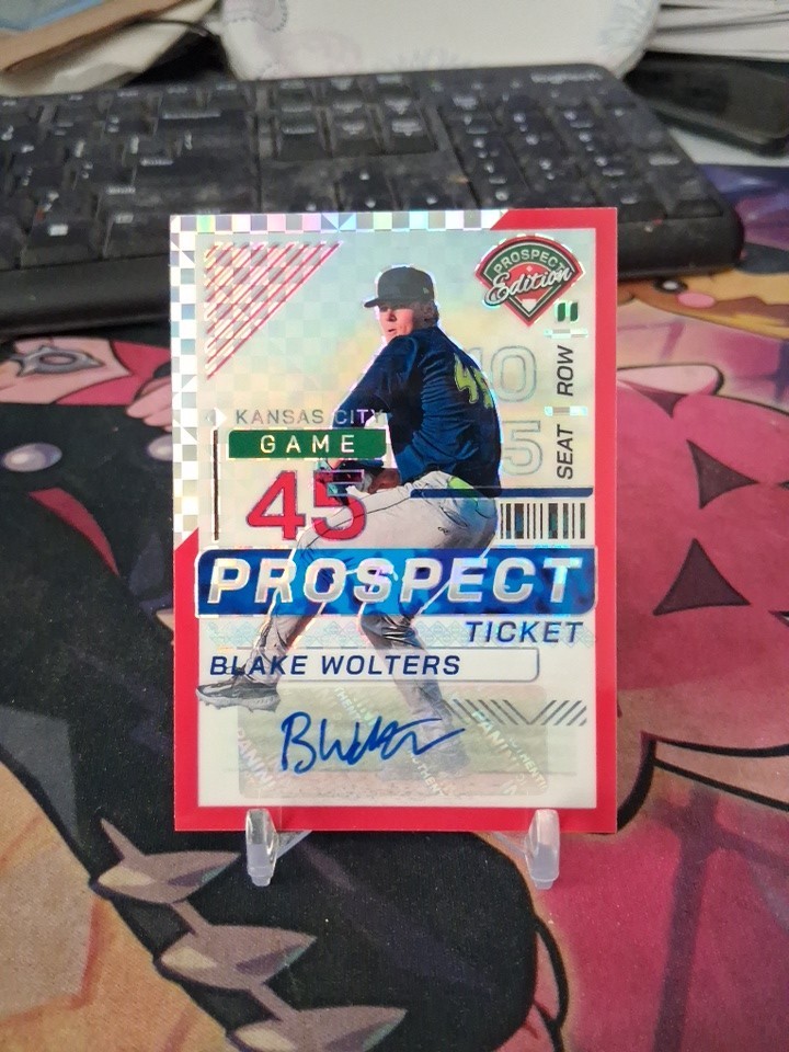 2024 Panini Prospect Edition - Blake Wolters #82 Red Power Prizm Signature 49/99