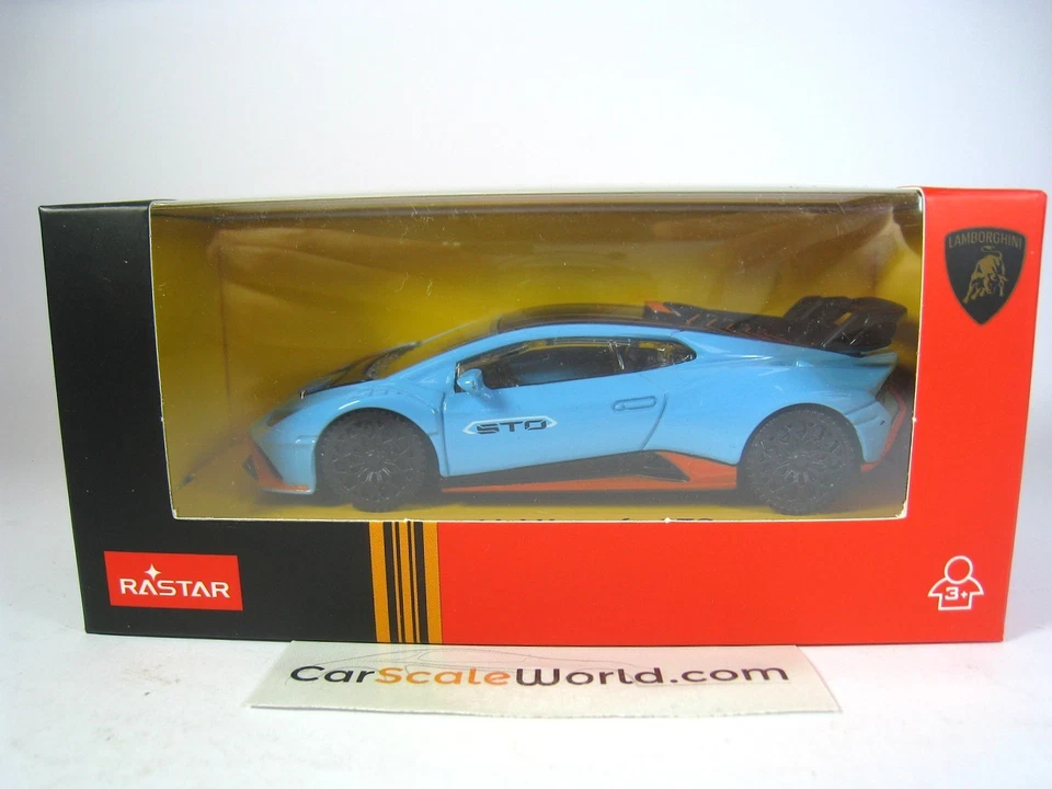 LAMBORGHINI HURACAN STO 2020 1/43 RASTAR (LIGHT BLUE) - Imagen 4 de 4