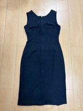 DOLCE & GABBANA Cotton Sleeveless Dress Front Back Zippers Cotton Lining Size 44