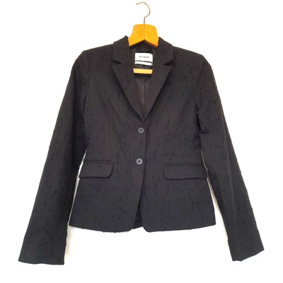 Weekday UK 8 Dark Grey Esma Jaquard long sleeve Blazer Chest 34''  Brand New
